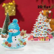 DIY Christmas Diamond Art Kit - Snowman & Tree Rhinestone Craft, Xmas Wall Decor, Holiday Party Decoration, Fun Family Activity, Christmas Gift Idea - Multicolor - View 7