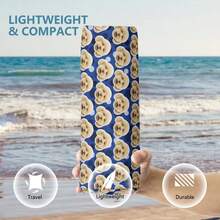 Custom Dog Face Beach Towel Personalized Bath Towel With Dog Photo Cute Dog Picture Blanket Pet Print Customized Quick Dry Pool Towel