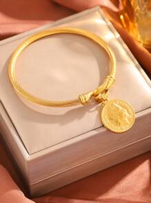 1 Piece Of Simple And Fashionable, Elegant Temperament Stainless Steel Braided Bracelet, Classic Style, Timeless, Suitable For Daily/Gift/Banquet