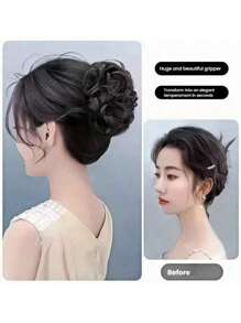 1 pettine staccabile per chignon spettinato, realizzato in fibra resistente al calore per acconciature ondulate e ricce, accessori per parrucche da donna, fermagli per capelli, pettini, fissatori per capelli, mollette per capelli, accessori per capelli alla moda, mollette per capelli di bellezza.