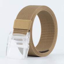 Einstellbarer transparenter Schnallen Taktischer Gürtel, Automatische Schnallen Nylon Segeltuch Gürtel für Männer und Frauen