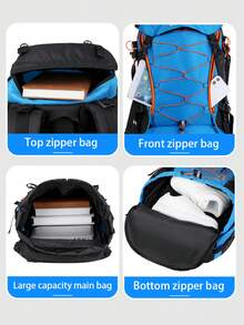 47L Men's High-Quality Outdoor Large Capacity Backpack Backpack, New Hiking Travel Bag, Lightweight Hiking Travel Bag, Durable Camping Equipment Backpack, Adjustable Shoulder Strap - Nhiều màu - Xem 6