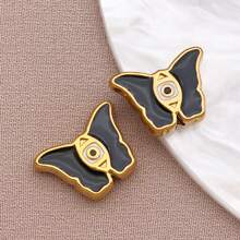2pcs Fashion Enamel Stainless Steel Devil Eye Spacer Beads Charm High Quality Gold Plated Eye Spacer Beads Jewelry Findings For Necklaces, Bracelets, Earrings, Jewelry Making And DIY Crafts
