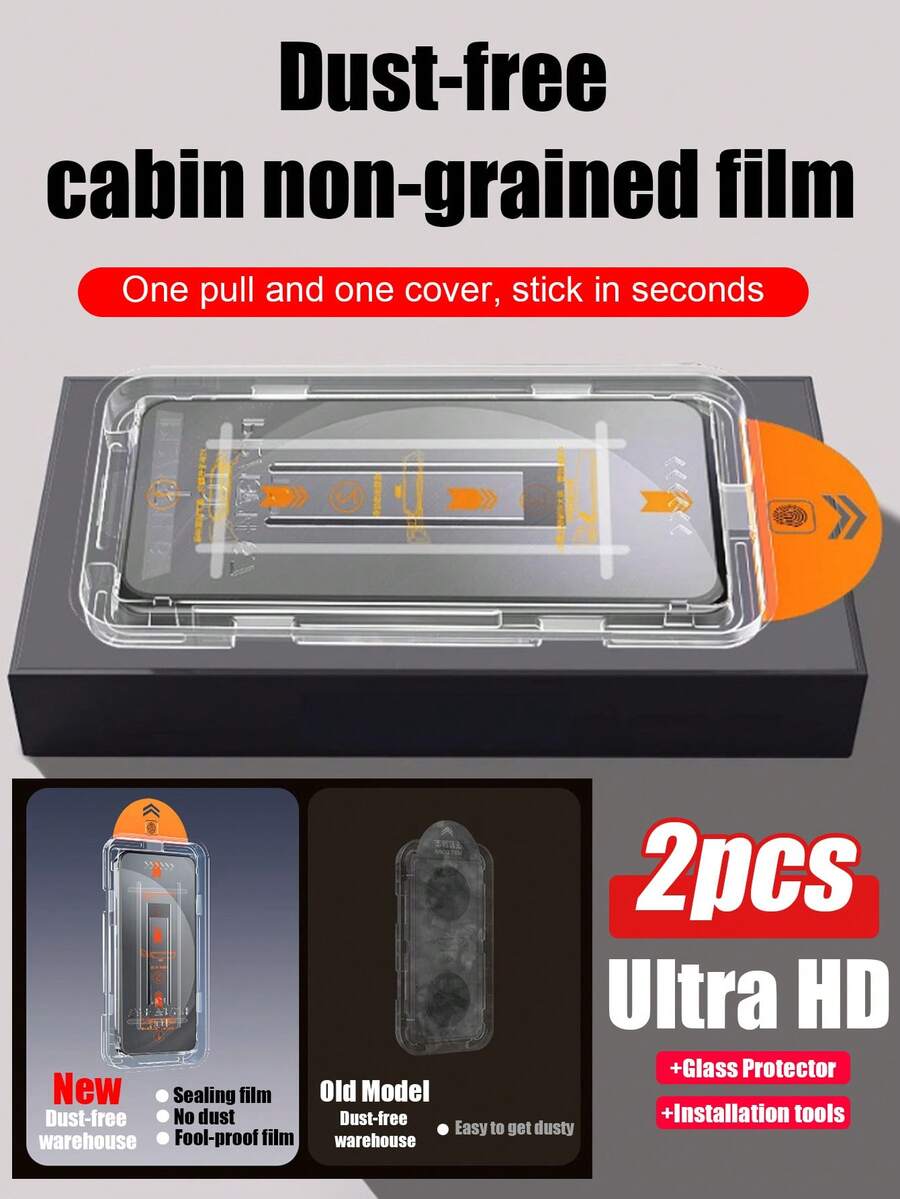2pcs 8K Ultra HD Glass Screen Protector, Compatible With Samsung Galaxy S21 FE/S21/S21 Plus/S22/S23/S22 Plus/S24/S25, Galaxy A71/A56/A16, Galaxy Z Fold3/Fold4/Fold5/Fold6/Fold 7 5G, Galaxy A17. Curved Design, Full Screen Coverage, Hole-Free, Includes Dust Removal Box.