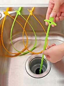 Brosse de débouchage pour tuyaux, balai de cheveux pour salle de bain, brosse de nettoyage d'évier, déboucheur de drain, nettoyant flexible, outil de retrait de bouchon de trou de vidange. Baguette de nettoyage anti-bouchage pour cuisine, cheveux, toilette et lavabo