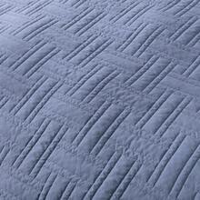 R.SHARE Blue Quilt Twin Size Bedding Sets With Pillow Sham, Lightweight Soft Bedspread Coverlet, Basket Weave Quilted Blanket Thin Comforter Bed Cover All Season, 2 Pieces, 68x90 Inches