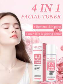 MOOYAM 120ml Tónico facial hidratante de niacinamida - Nutrición profunda con ácido hialurónico, vitamina C y E - Suave, reconfortante, firme, hidratante y blanqueador para mujeres, todo tipo de pieles, apto para viajes
