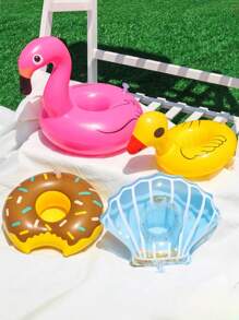 Aufblasbarer Getränkehalter, Getränke-Schwimmkörper für den Pool, Pool Getränke-Schwimmkörper für Hawaii-Motiv Pool Partys, süße Flamingo aufblasbare Becherhalter Untersetzer, Schwimmuntersetzer für Poolparty