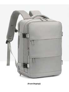 40x20x25cm 客舱尺寸轻便手提行李随身包，适用于瑞安航空航班，14 英寸笔记本电脑背包，适用于学校、办公室、户外、旅行、通勤背包，适用于旅行客舱随身背包，航空公司认可的旅行必需品，学校用品，学校背包，书包，返校背包，学校书包，大背包，背包学校 - 淺藍色 - 查看 6