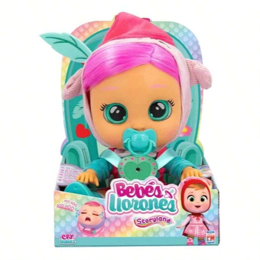 Bebes Llorones Dressy Storyland Piggy 10 Sonidos De Bebé, Cara más suave y mejorada. ¡Ropa de verdad y zapatitos a juego totalmente desmontables!. ¡Llora lágrimas de verdad cuando le quitas el chupete! ¡Pónselo otra vez o no dejará de llorar y cada vez lo hará más fuerte!. ¡La puedes acostar para calmarla!. 10 Sonidos de Bebé - Multicolor - Ver 1