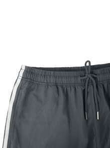 1 Stück Herren Lässig Sportbekleidung Set, Frühling/Sommer Loose Fit Jogginghose für Laufen, Outdoor Wandern, tägliche Fahrten, Sommer gestreifte verkürzte Hose