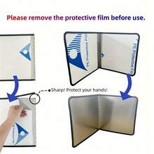 1pc Dual Panel Stainless Steel Splash Guard - Heat Resistant, Non-Stick Kitchen Stove Protector - Foldable Plates For Home, RV, Camping