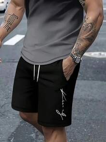 男士T恤套装 - 黑色 - 查看 6