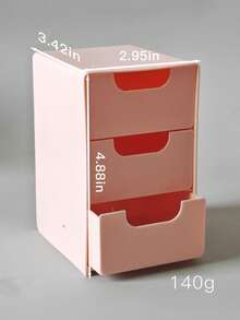 Scatola portaoggetti a 3 cassetti, stile Ins, scatola da scrivania altamente attraente per conservare gioielli, cosmetici e altro