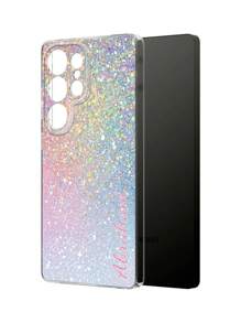 1 pieza Funda de teléfono personalizada con patrón de ladrillo agrietado con brillo, disponible en múltiples colores, a prueba de golpes, protector de lente de cobertura total transparente, adecuado para Samsung S25/S25 Ultra/S25 Plus/A16/GG9/9RPO/9A/9PRO XL y otros modelos de teléfono, moda, colorido, retro, lindo, minimalista, divertido, personalizado, único, regalo ideal para él, regalo ideal para ella, novio, novia, familia, amigos, abuelos, parejas, aniversario, cumpleaños