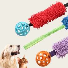 1 Piece Interactive Essential Soft Rubber Chew-Resistant Colorful Dog Toy With Squeaker - Noisy Pet Ball