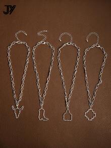 1 件男士 INS 嘻哈朋克荆棘吊坠项链 - 項鍊 - 查看 11