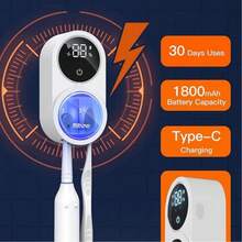 Bitvae X122/ X114z Toothbrush Cleaner, Sanitizer, LED Smart Screen, Rechargeable Wall Mount Toothbrush Holder, Oral Care, Automated - D2 electric toothbrush - View 3