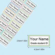 Custom Student Waterproof Name Labels - 3-Row Self-Adhesive Name Stickers With Fields For Name, Grade, Class, And ID. , Waterproof, Sticky, And Peel-Resistant, Suitable For School Supplies, Office Organization, Classroom Decoration, And Student ID Labeling.,Art Activities For Children,Warm Ambience,Winter Grace