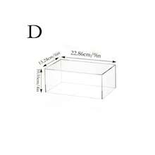 1pc Clear Acrylic Five-Sided Display Box, Dessert Cake Hollow Bottom Self-Service Display Stand, Cubic Display Stand For Cosmetics, Model Toys - Transparent - View 8