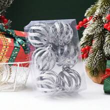 Set de 6 piezas de decoraciones navideñas, bolas colgantes navideñas creativas, adecuadas para decorar el árbol, perfectas para el hogar, centro comercial, hotel, cafetería, restaurante y celebraciones navideñas al aire libre, decoraciones navideñas para el hogar, regalos navideños, decoración navideña - Multicolor - Ver 9