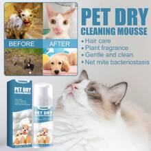 Trockenshampoo für Haustiere, Katzen und Hunde, Reinigungsschaum für Bad ohne Spülen, Geruchsentferner, Haustierbedarf