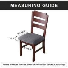 Seat Covers For Dining Room Chair Seat Slipcovers Kitchen Chair Covers (Beige, 4 Pcs) - 深灰色 - 查看 8