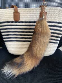 1pc Animal Party Plush Tail Keychain, Cosplay Tail For All Seasons School Cartoon Car Accessories Cute Goth Y2k - Multicolor - View 31