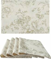 JINCHAN Linen Floral Fall Placemats Set Of 4 Cloth Table Mats Rustic Cottagecore Jacobean Outdoor Seasonal For Kitchen Dining Table Decor Non-Slip Washable Tablemats 13x19 Inch Green - 綠色 - 查看 9