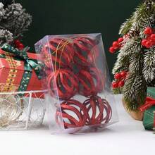 Set de 6 piezas de decoraciones navideñas, bolas colgantes navideñas creativas, adecuadas para decorar el árbol, perfectas para el hogar, centro comercial, hotel, cafetería, restaurante y celebraciones navideñas al aire libre, decoraciones navideñas para el hogar, regalos navideños, decoración navideña - Multicolor - Ver 13