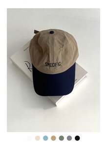 1pc Unisex Minimalist Patchwork Letter Embroidered Baseball Cap, Casual, Versatile Seasonal Snapback Hat