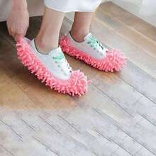 1/2pcs Reusable Broom Slippers, Mop Covers, Microfiber Anti-Dust Socks For Floor Cleaning, Suitable For Women, Men, Home, Office, Bathroom, Kitchen