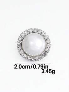 1/2/4pcs Rhinestone Button Covers For Women, Crystal Button Covers, Detachable Clip On Button Covers, Crystal Fancy Buttons For Clothing, Button Snaps With Pliers Press For Dress Suit Tux Shirt Accessories, Lead Color - Multicolor - View 6