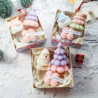 Macaron Color Cute Aromatherapy Candles, Emitting Fragrance, Minimalist Desktop Decor, Home Accents, Suitable For Christmas