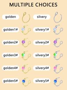 1 pieza/3 piezas de anillo de nariz falso minimalista en forma de C de acero inoxidable calibre 20G, versátil para hombres y mujeres, joyería de perforación corporal, disponible en oro y plata, en tamaños de 8mm/10mm. Adecuado para usar en partes del Body como nariz, orejas, labios, etc. Es un excelente regalo para cualquier festividad o día especial para sus amigos, seres queridos y familia, como el Día de Acción de Gracias, Navidad, Día de San Valentín, cumpleaños, aniversarios, etc.