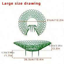 2 包/10 包，草莓植物支撑草莓种植架，配有 3 个坚固的支腿，草莓种植架可保持草莓清洁，适用于室内外花园植物 - 彩色 - 查看 3