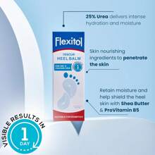 Flexitol Rescue Heel Balm - Foot Visible Results In 1 Day - Cracked Heels And Very Dry Feet - 25 Percent Urea Intense Hydration - Clinically Proven - Suitable Diabetics - 56g