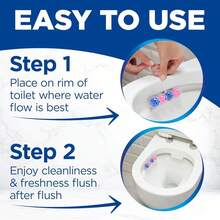 Bloo Power Active Toilet Rim Block Fresh Flowers, With Anti-Limescale, Cleaning Foam, Dirt Protection And Extra Freshness - Pack Of 3 Rimblocks - 2 Count (Pack Of 3) - View 5