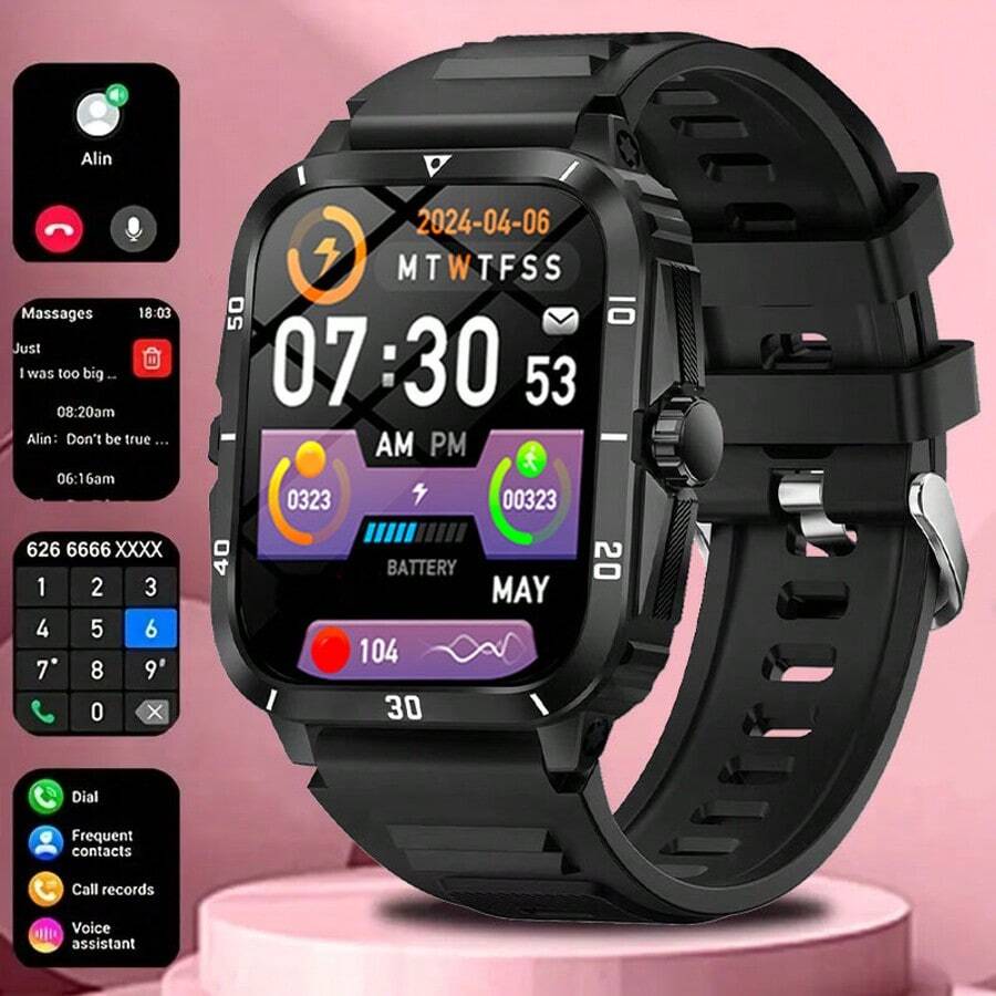Smartwatch With Wireless Calling/Dialing, Multiple Sports Modes, Unisex, Information Reminder, Fitness Tracker, Compatible With IOS/Android