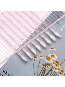 100 Stück/50 Stück glänzende Kristall Wimpernbürsten und Lippenbürsten, Einweg-Lidschattenbürsten Lipgloss-Applikatoren Make-up-Werkzeuge, mit Aufbewahrungsbox, weicher Bürstenkopf, Make-up-Essential für Zuhause, Reisen und Partys, komplettes Make-up-Set, Make-up-Bürstenset, Make-up-Geschenkbox-Set - Verschiedenfarbig - Übersicht 9