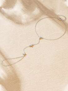 Gold Bracelets For Women ,14K Gold Plated Dainty Stackable Paperclip Cuban Link Chain Bracelets,Cuff Bracelets Jewelry Set Adjustable 7"+2"