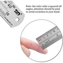 ZZTX Ruler Metal Straight Edge Stainless Steel Ruler 16 Inch Ruler Set Rulers Bulk 1 Pack - 1 - View 5