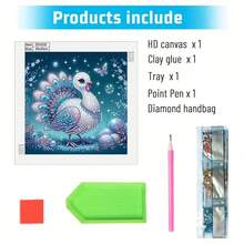 1pc Diamond Painting Kit, Special Shape Crystal Diamond Partial Diamond Mosaic Craft, Inspire Creativity For Beginners, Crystal Diamond Art Painting Suitable For Home Desktop And Wall Decor, Unframed Canvas - No Frame - View 3