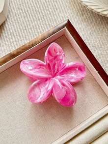 1 件女士大号扎染大理石花发夹，可爱花卉发饰，适合日常佩戴、度假，适合所有季节