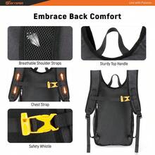 15L/20L Foldable Hiking Backpack Lightweight Packable Travel Daypack With Chest Strap Small Folding Pack For Walking - Black - View 6