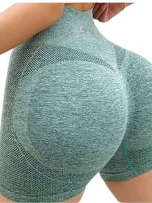 Kit 2 Women's Butt Lifting Shorts Gym Yoga Fitness IMMEDIATE Shipping - Đen / Xanh lục - Xem 2