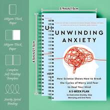焦虑练习册：克服焦虑、停止担忧、结束恐慌的五周计划，情绪调节技巧与应对策略，螺旋装订笔记本，适合日常使用和返校礼物，学校用品，返校 - 彩色 - 查看 6