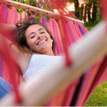 1PC Red Stripe (With Duck Billed Buckle Included) Heavy-Duty Wing Back Hammock With Ergonomic Design - Portable, And Comfortable For Backyard, Lawn, Camping, And Travel - Includes Travel Bag And Manual Handle Adjustment,Fabric Hammock With Anti-Roll , Portable Carrying Bag - Perfect For Outdoor, Indoor ﻿ - Multicolor - View 5