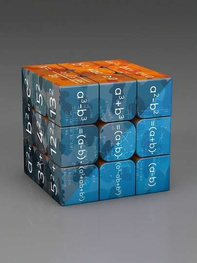 1 件蓝色 3x3 趣味数学和化学拼图 - 创意三层拼图，适合脑筋急转弯和动手技能，学生智力玩具，减压玩具，PVC 新奇玩具，适合初中和高中学生的理想生日/圣诞节/万圣节礼物，益智玩具