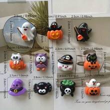 11 件万圣节冰箱贴套装 - 可爱的南瓜和骷髅设计，非常适合厨房、办公室橱柜和洗碗机，适合万圣节